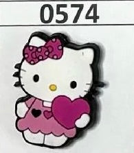 0574-  HK Kitty Heart Dress Bow Focal Bead