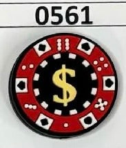 0561-  Poker Chip Focal Bead