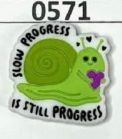 0571-  Slow Progress Is Still Progress Snail Focal Bead