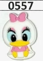 0557-  Baby Girl Duck with Pink Bow Focal Bead
