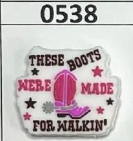 0538-  These Boots Were Made For Walkin' Focal Bead