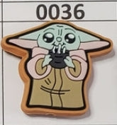0036- Green Guy with Coffee Focal Bead
