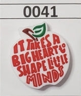 0041- It Takes a Big Heart to Shape Little Minds Focal Bead
