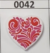 0042- Heart with Swirls Focal Bead