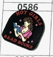 0586- Hot Girls Read Books Focal Bead