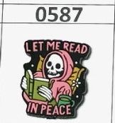 0587-  Let me Read in Peace Focal Bead