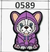 0589-  Purple Hoodie Frenchie Focal Bead