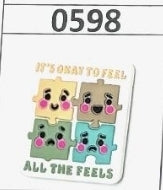 0598-  It's Ok to Feel all the Feels Focal Bead