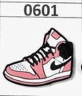 0601-  Pink Swoosh Shoe Focal Bead