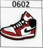 0602- Red Swoosh Shoe Focal Bead
