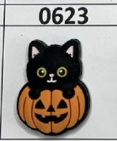 0623- Cat Pumpkin  Focal Bead
