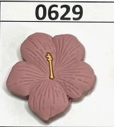 0629- Mauve Flower Focal Bead