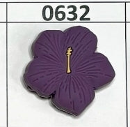 0632- Purple Flower Focal Bead