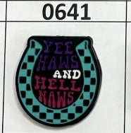 0641-  Yee Haws and Hell Naws Focal Bead