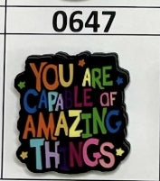 0647- Capable of Amazing Things Focal Bead