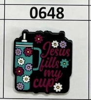 0648- Jesus Fills My Cup Focal Bead