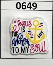 0649-Jesus is the Anchor to My Soul Focal Bead