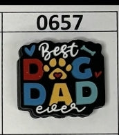 0657- Best Dog Dad Ever Focal Bead