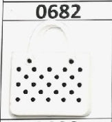 0682- White Bag Focal Bead