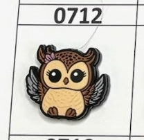 0712- Owl w/ Bow Focal Bead