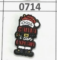 0714- Dear Santa, I can Explain Focal Bead
