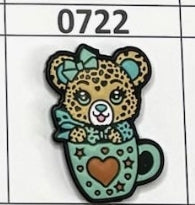 0722- Leopard Cat in Cup Focal Bead