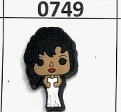 0749-  Selena White Dress Focal Bead