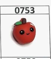 0753-  3D Apple Focal Bead