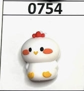 0754-  3D Chicken Focal Bead
