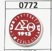 0772- Delta Sigma Theta Round  Focal Bead