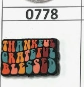 0778-  Thankful Grateful Blessed Focal Bead