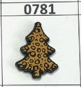 0781-  Leopard Christmas Tree Focal Bead