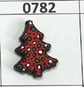 0782-  Red Christmas Tree Focal Bead