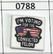 0788-  I'm Voting for the Convicted Felon Focal Bead