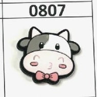 0807- Cow Head w Bowtie  Focal Bead