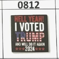 0812-  Hell Yeah I Voted Trump Focal Bead
