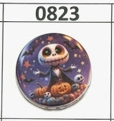 0823- Printed Jack Round Focal Bead