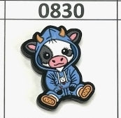 0830- Hoodie Cow Focal Bead