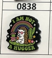 0838-  I am not a Hugger Focal Bead