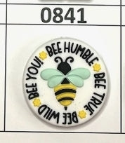 0841-  Bee You, Humble, True, Wild Focal Bead