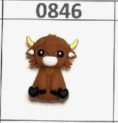 0846- 3D Highland Cow Focal Bead