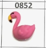 0852- 3D Flamingo Focal Bead