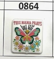 0864-  This Mama Prays Focal Bead
