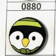 0880-  Green Penguin Focal Bead