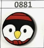 0881-  Red Penguin Focal Bead