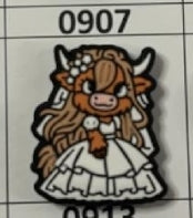 0907- Bridal Cow Focal Bead
