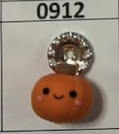 0912-  Pumpkin 3D Focal Bead