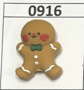 0916-  Gingerbread 3D Focal Bead