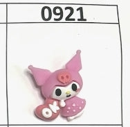 0921-  Purplepink Kuku 3D Focal Bead