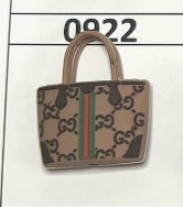 0922-  Brown Purse 3D Focal Bead